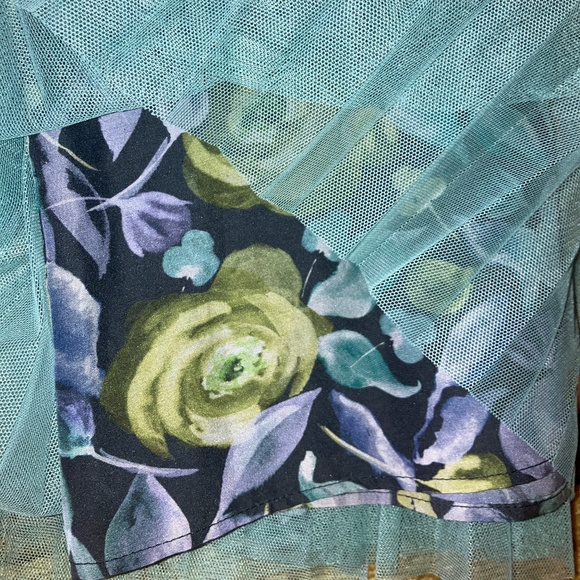 Burberry London, silk and sheer overlay skirt - Picture 15 of 15